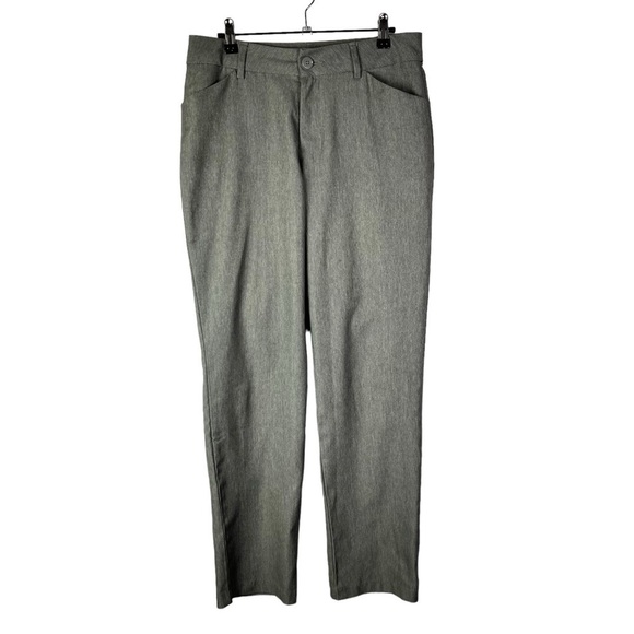 Lee Relaxed Fit Wrinkle Free Gray Straight Leg Dress Pants 6 - Picture 2 of 5